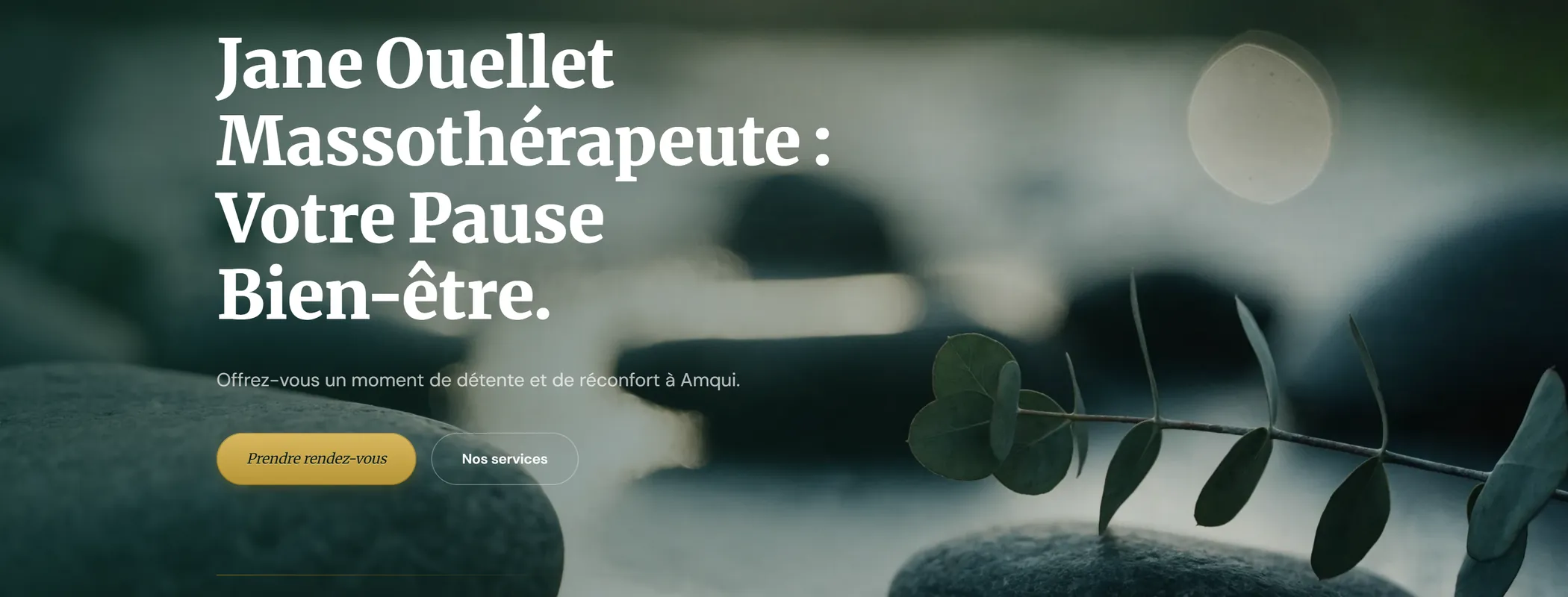 Le site de Jane Ouellet massothérapeute, bâti avec SkyTarget.