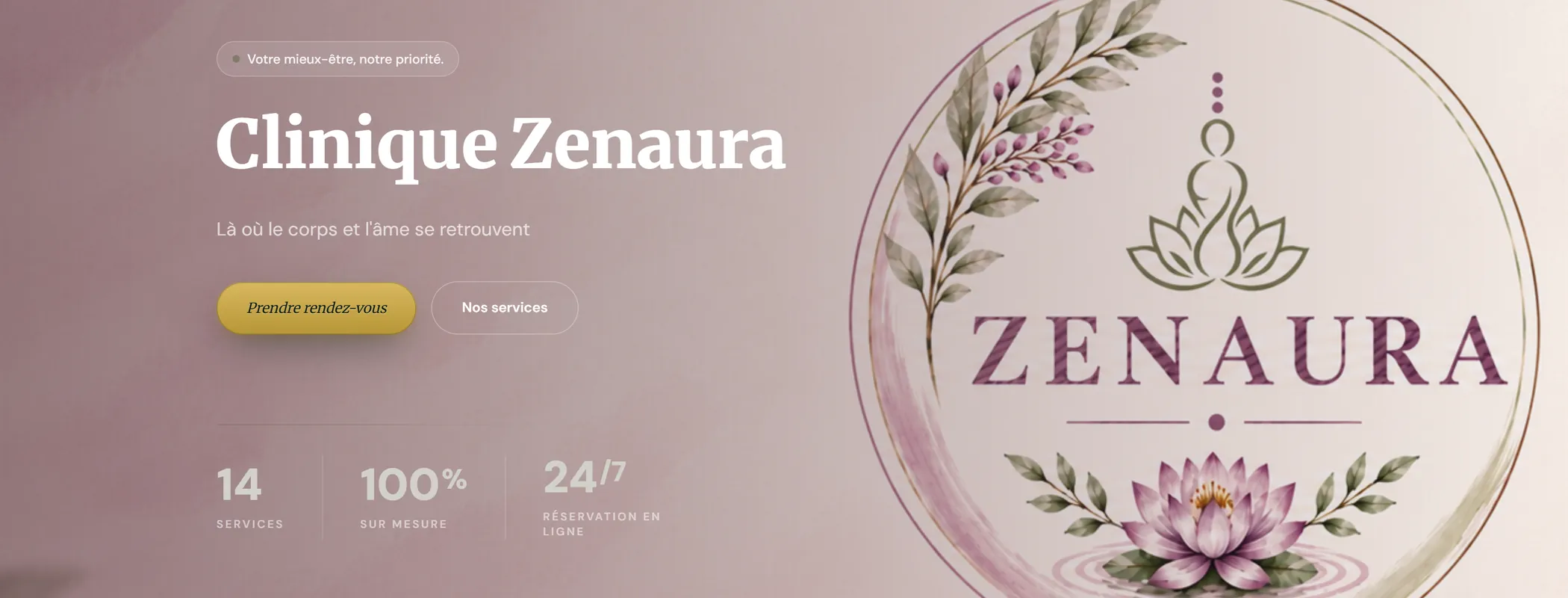 Le site de la Clinique Zenaura, bâti avec SkyTarget.